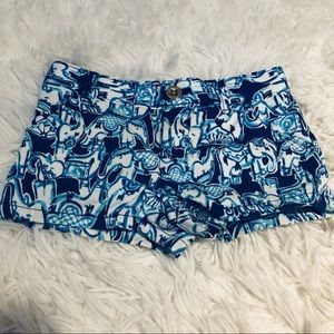 Excellent Lilly Pulitzer Elephant blue girls shorts